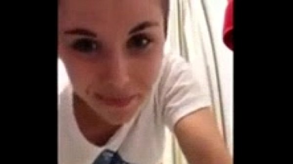 Really horny girl masturbates on the bathroom floor!