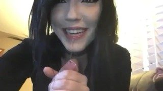 Surprise cum in her mouth