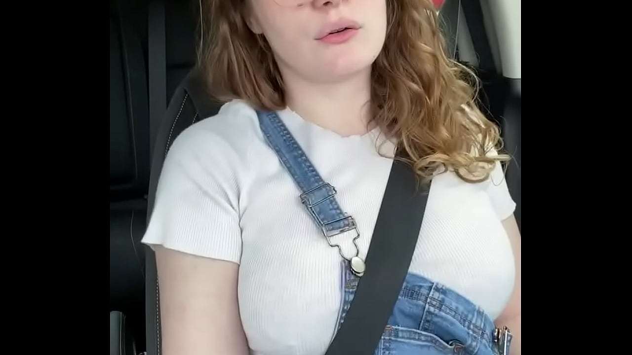 Horny Girl Rubs Herself in her Car