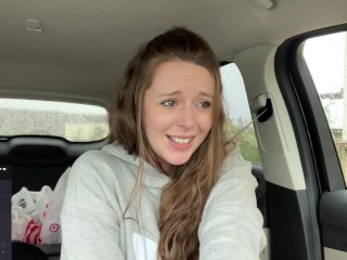 PUBLIC LUSH at Target AND Starbucks drive thru! I was too horny to stop OMG!!