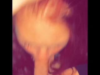 Fucking my girlfriends friends mouth in the parking lot