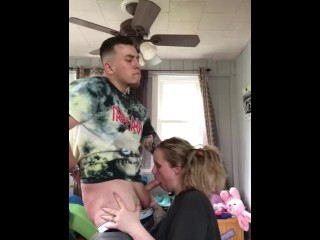 Friends mom gives the best head while everyone is outside